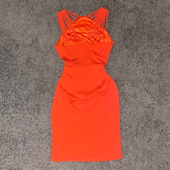 Red Strappy Midi Dress - Picture 3 of 5